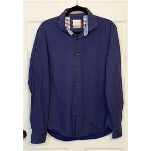 Denim & Flower Ricky Singh Button Down Dress Shirt Size XL Men Flip Cuff‎